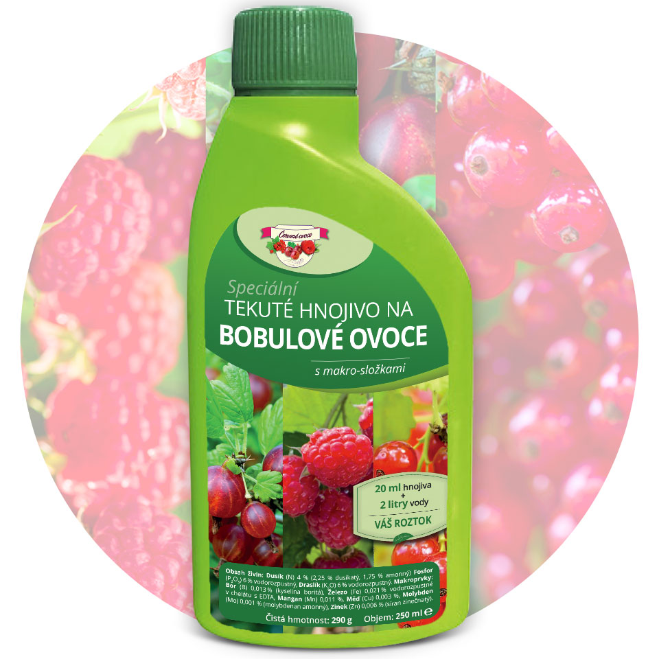 Tekuté hnojivo pro červené bobule 250 ml