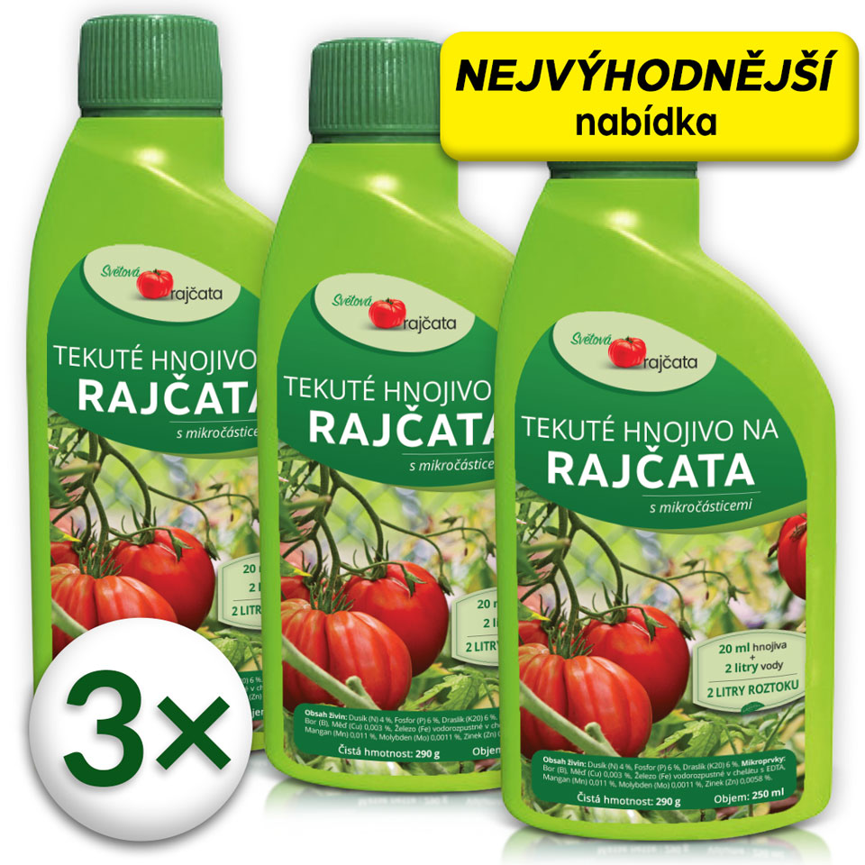 Tekuté hnojivo na rajčata 3 balení, 3x 250 ml
