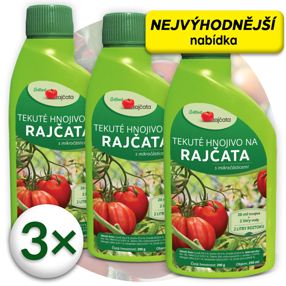 Tekuté hnojivo na rajčata 3 balení, 3x 250 ml