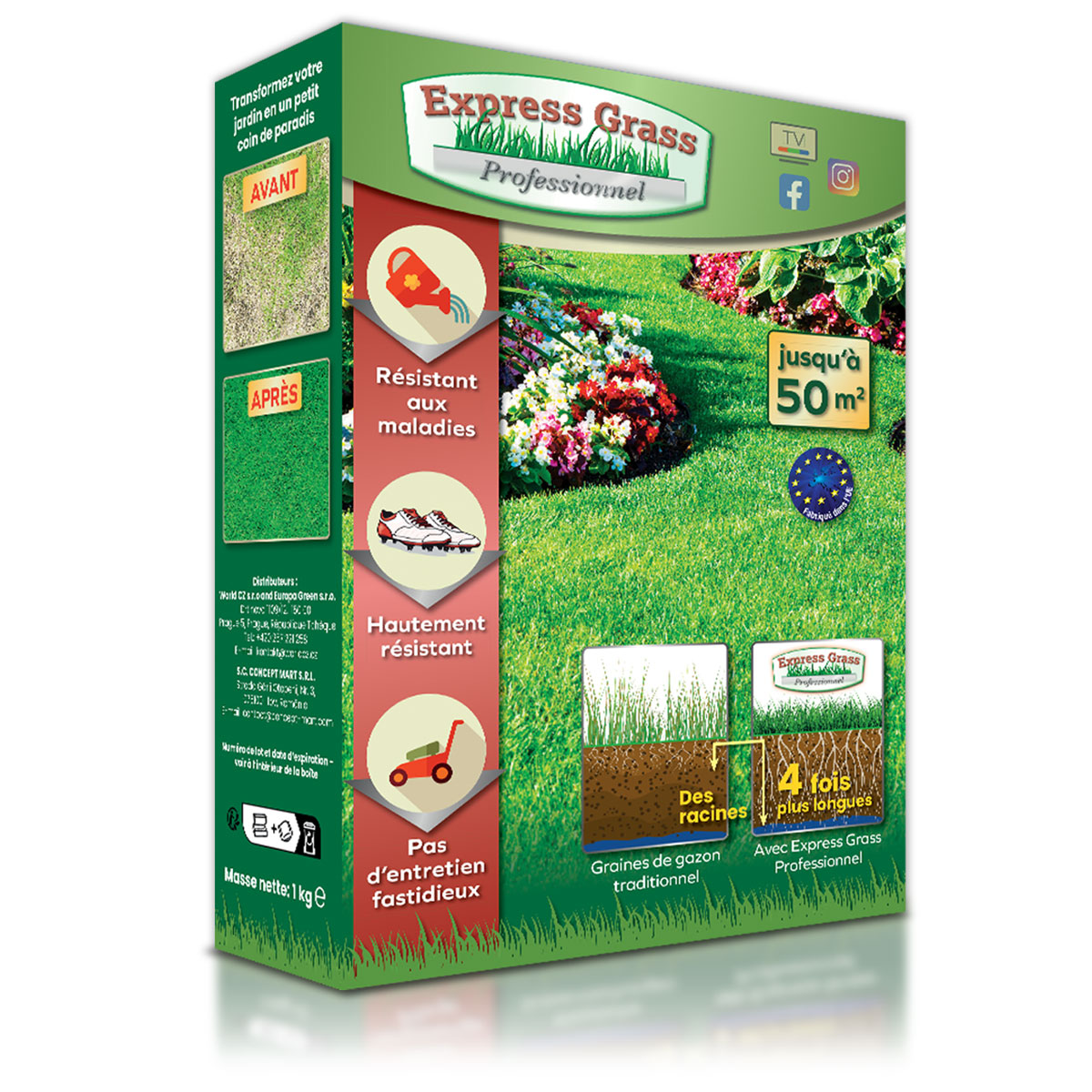 Express Grass Professionnel - 1 krabice na 50 m²