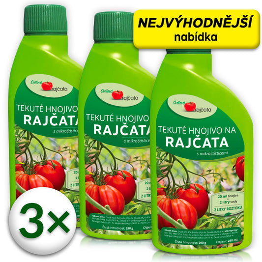 Tekuté hnojivo na rajčata 3 balení, 3x 250 ml
